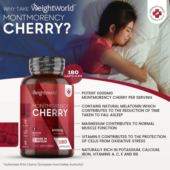 Montmorency Cherry - Naravni melatonin proti nespečnosti